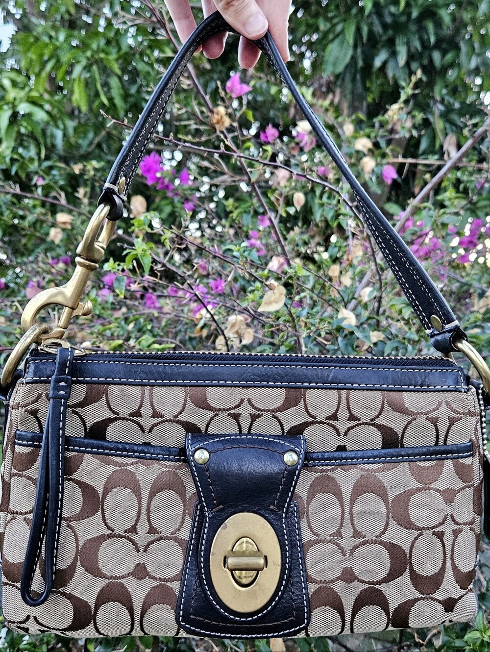 Coach Legacy Signature 65th Anniversary Turnlock Shoulder Bag 10337